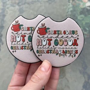 Christmas Vibes Car Coaster Set | Car Accessories